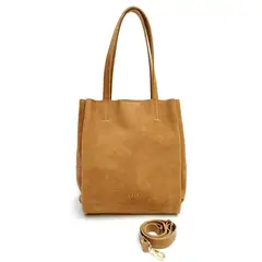 BRAVA - Cartera de cuero modelo SIMONE Café Claro