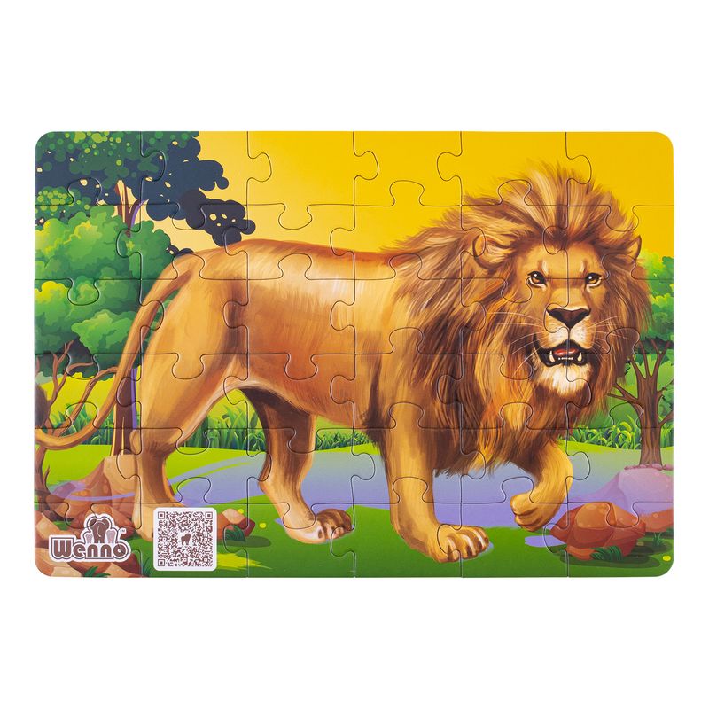 GENERICO - Puzzle León 36 piezas + Figura