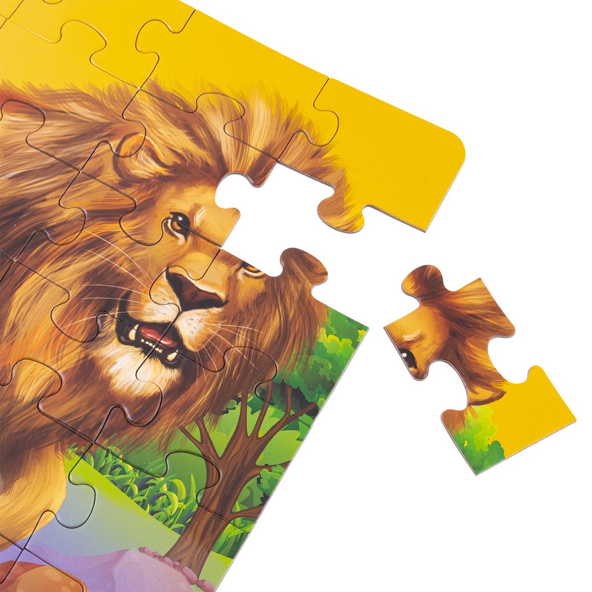 GENERICO - Puzzle León 36 piezas + Figura