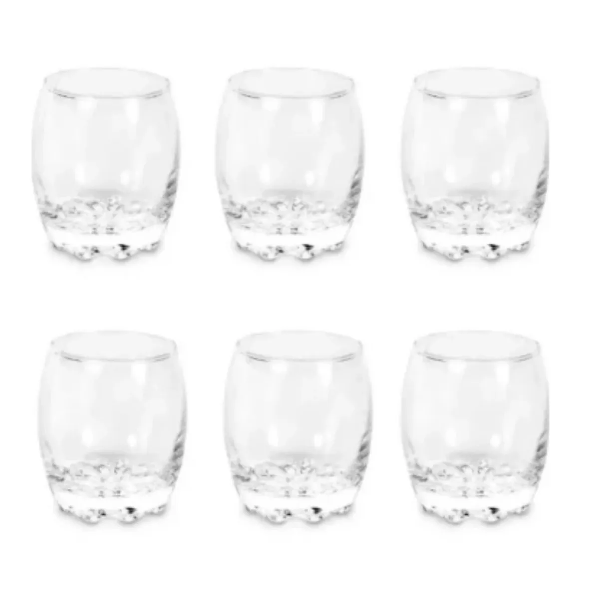 GENERICO - Set 6 Vasos Bajos Vidrio Napoles Allegra 290ml.