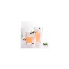 GENERICO - Set 6 Vasos Altos Terremoto Piscola Chicago Vidrio Allegra 437ml