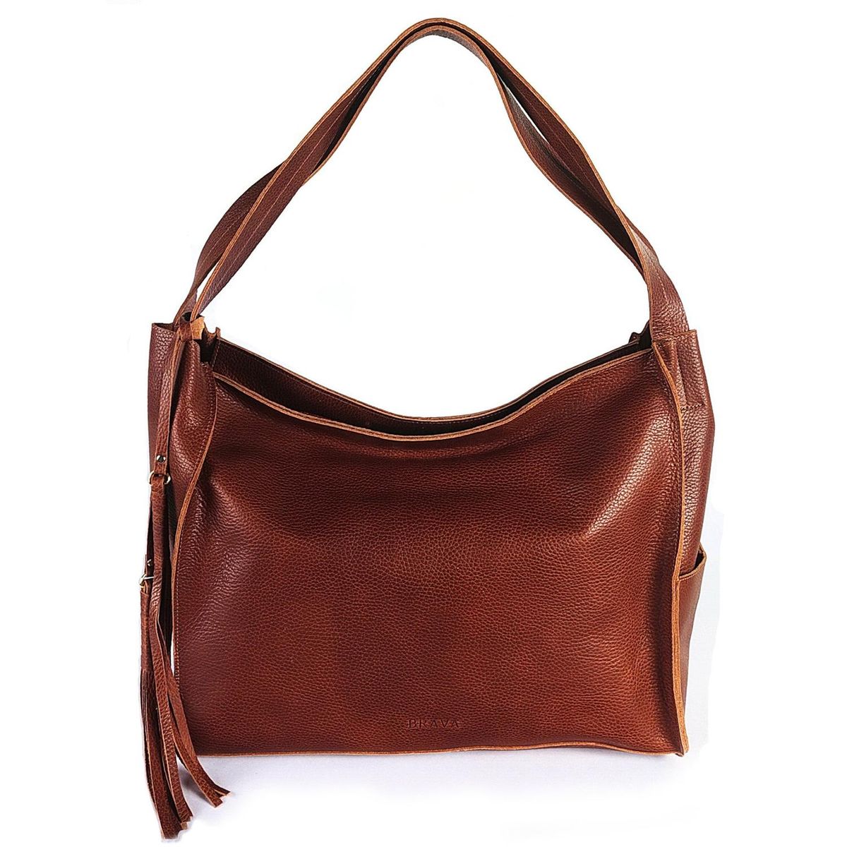 BRAVA - Cartera de cuero BRAVA modelo FRIDA Marrón