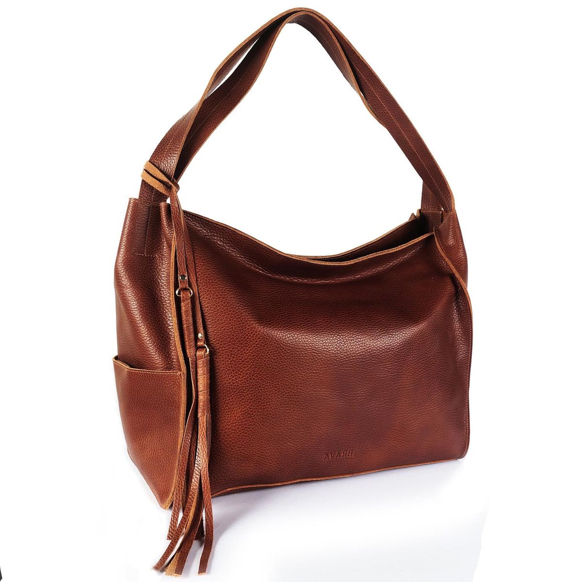 BRAVA - Cartera de cuero BRAVA modelo FRIDA Marrón