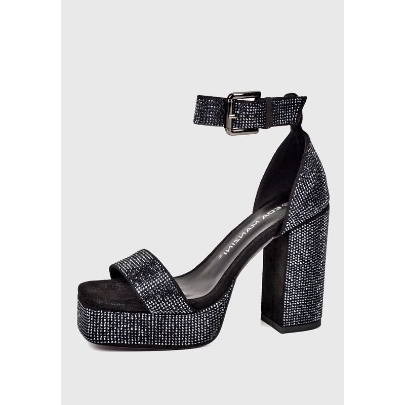EDA MANZINI - Sandalia Badra Negro brillante EDA MANZINI