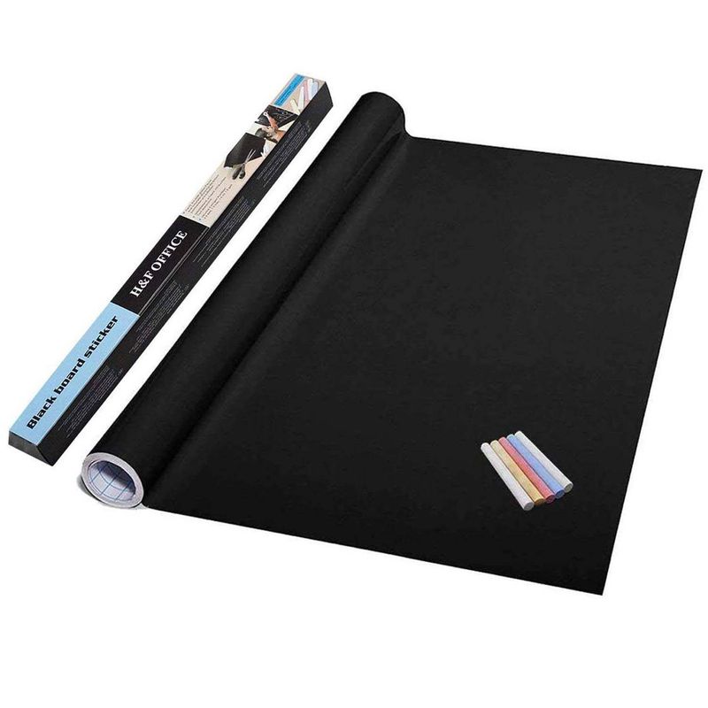 GENERICO - Pizarra adhesiva Tiza para muro 45x200 cm negra