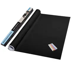 GENERICO - Pizarra adhesiva Tiza para muro 45x200 cm negra