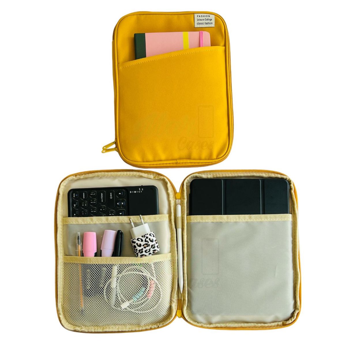 GENERICO - Funda Bolso Multifuncional Para Tablet iPad 11 Pulgadas Amarillo