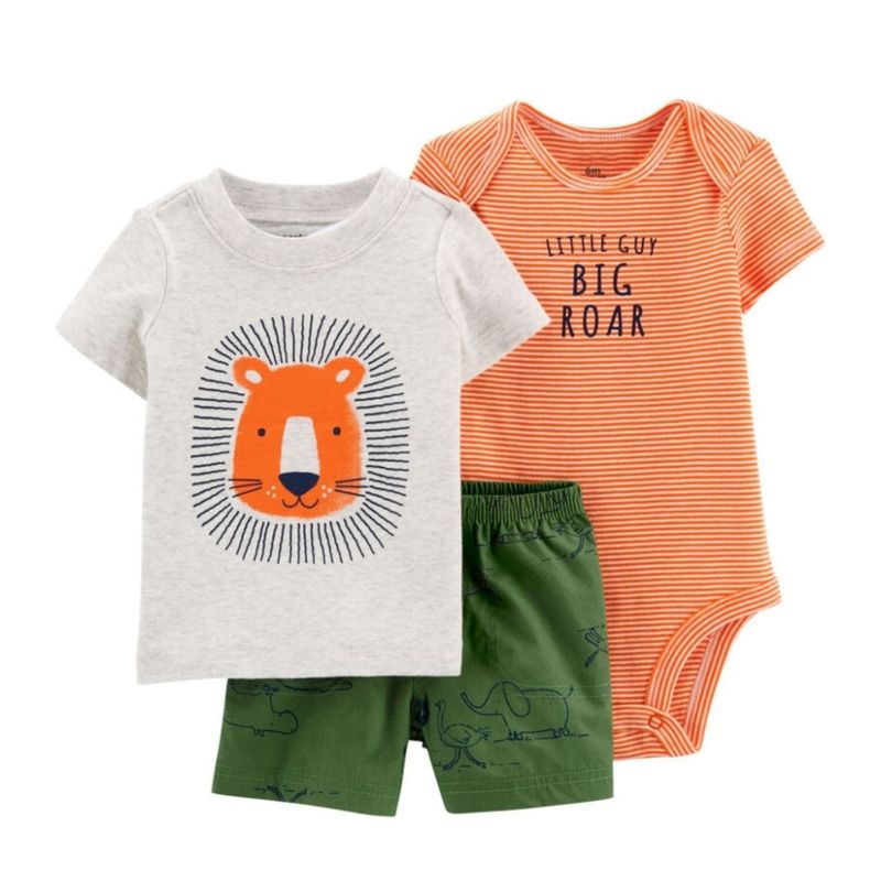 TEDMIMAK - Set 3 Piezas Tedmimak Pequeño León 100% Algodón Conjunto