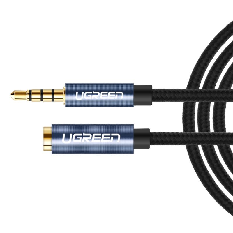 UGREEN - Cable Extension Audio Jack 35mm Trenzado1m Negro Ugreen Av118