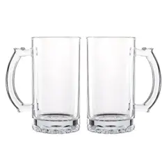 ALLEGRA - Set 2 Vasos Vidrio Cerveceros Shoperos Hannover 500cc