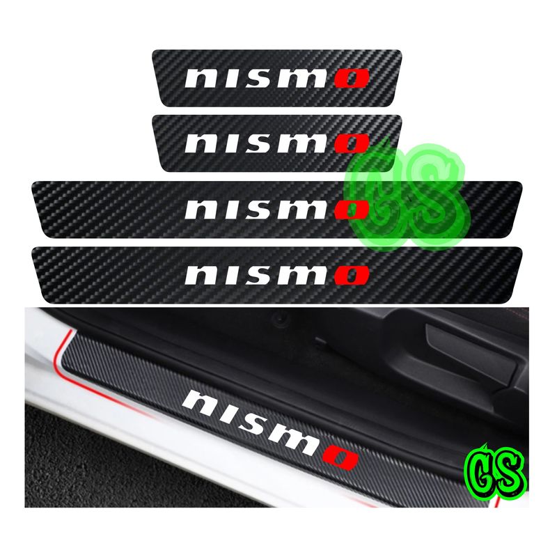 GRAVITY - Cubre Zocalo Adhesivo Fibra Carbono Protector Nismo 4pcs