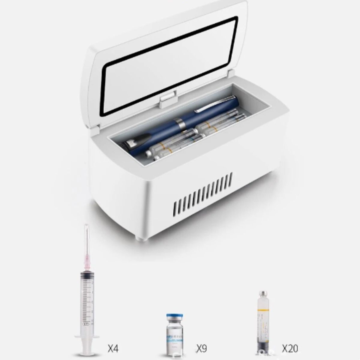 GENERICO - Mini Refrigerador Viaje Insulina Hormonas Portátil Pantalla