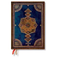 PAPER BLANKS - Agenda 2024 Safavid Indigo, T.Flexible, Vista Dia, Midi