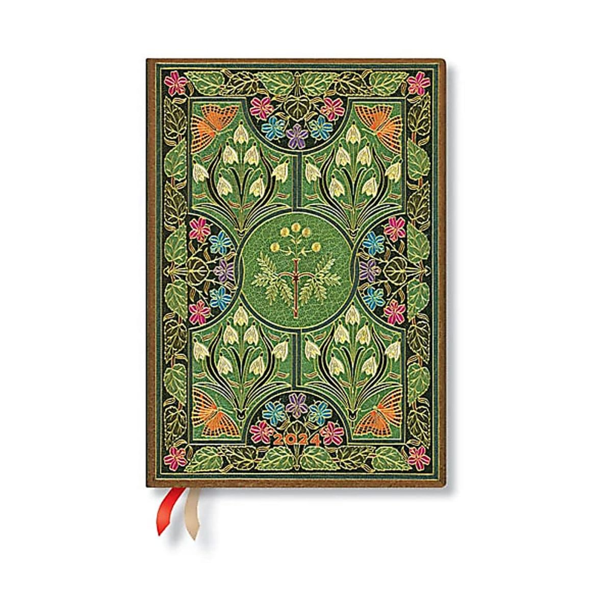 PAPER BLANKS - Agenda 2024 Poesía en Flor, T.Dura, Vista Semanal, Midi