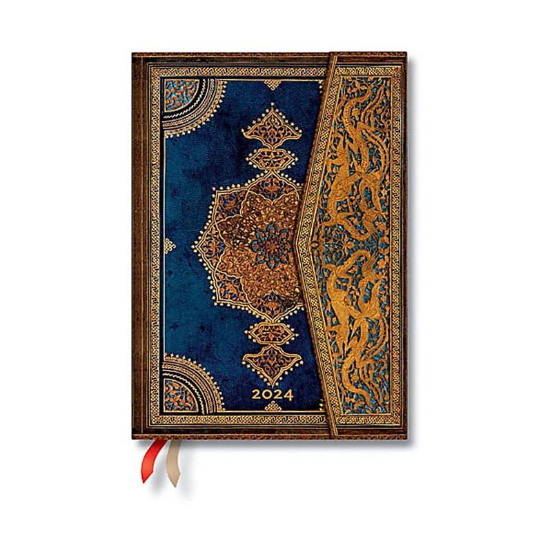 PAPER BLANKS - Agenda 2024 Safavid Indigo, T.Dura, Vista Semanal, Midi