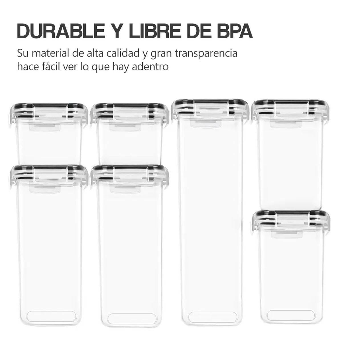 HAUSSEN - Set De 7 Contenedores Almacenamiento Herméticos Haussen