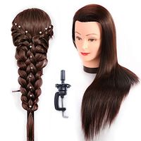 Cabeza Técnica de peluquería Cabello sintético 80cm de largo