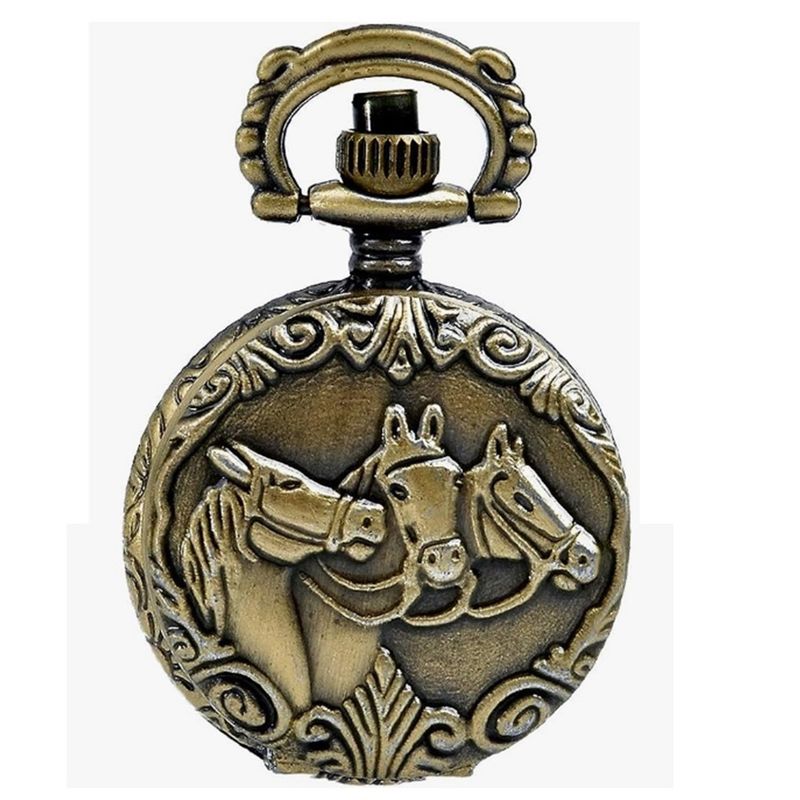 GENERICO - RELOJ DE BOLSILLO CABALLOS VINTAGE
