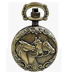 GENERICO - RELOJ DE BOLSILLO CABALLOS VINTAGE