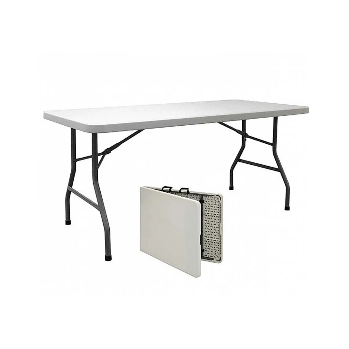 SOHOGAR - Mesa plegable 180x75x74 cm tipo maleta