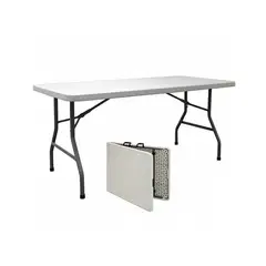 GENERICO - Mesa plegable portátil para interior y exterior 180x75x74