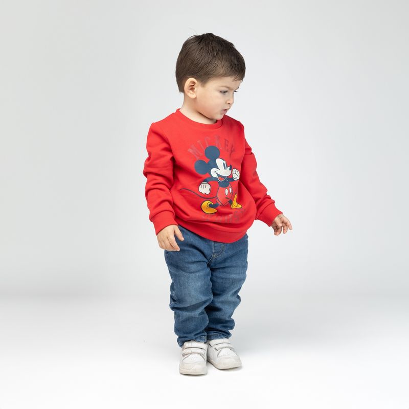 DISNEY - Poleron Niño Mickey Caminando Rojo Disney