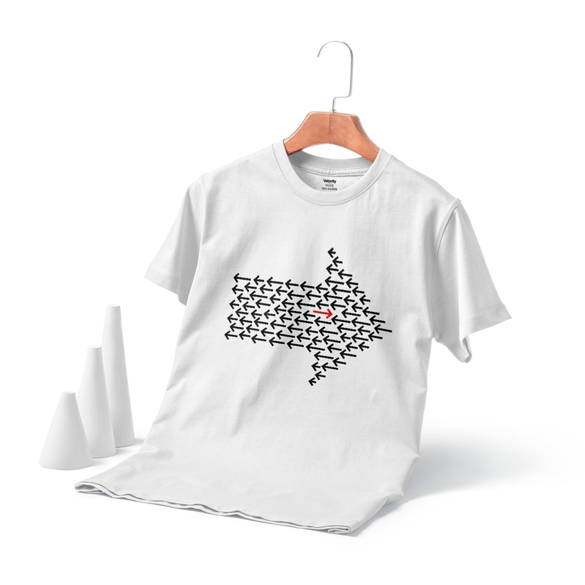 GENERICO - Polera Motivacional Flechas Blanca - Blanco