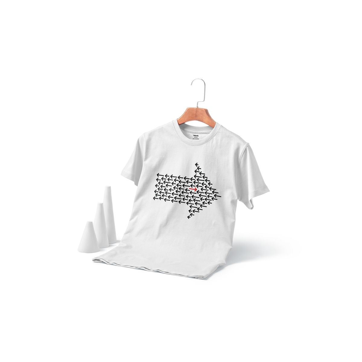 GENERICO - Polera Motivacional Flechas Blanca - Blanco