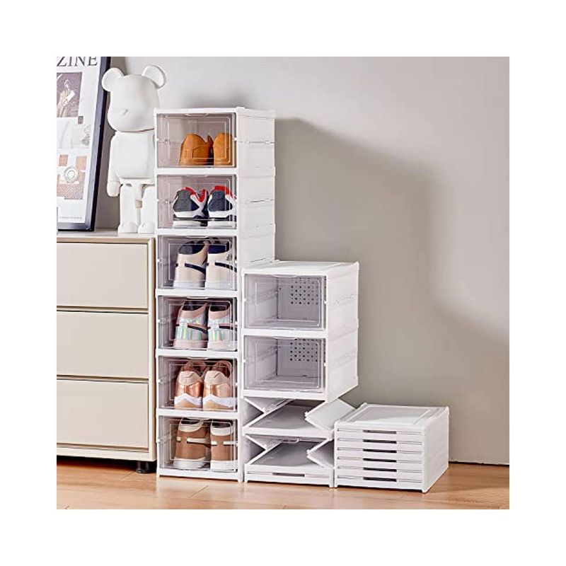 U BUY - 6 Cajas De Zapatos De Una Pieza Plegables Sin Instalación