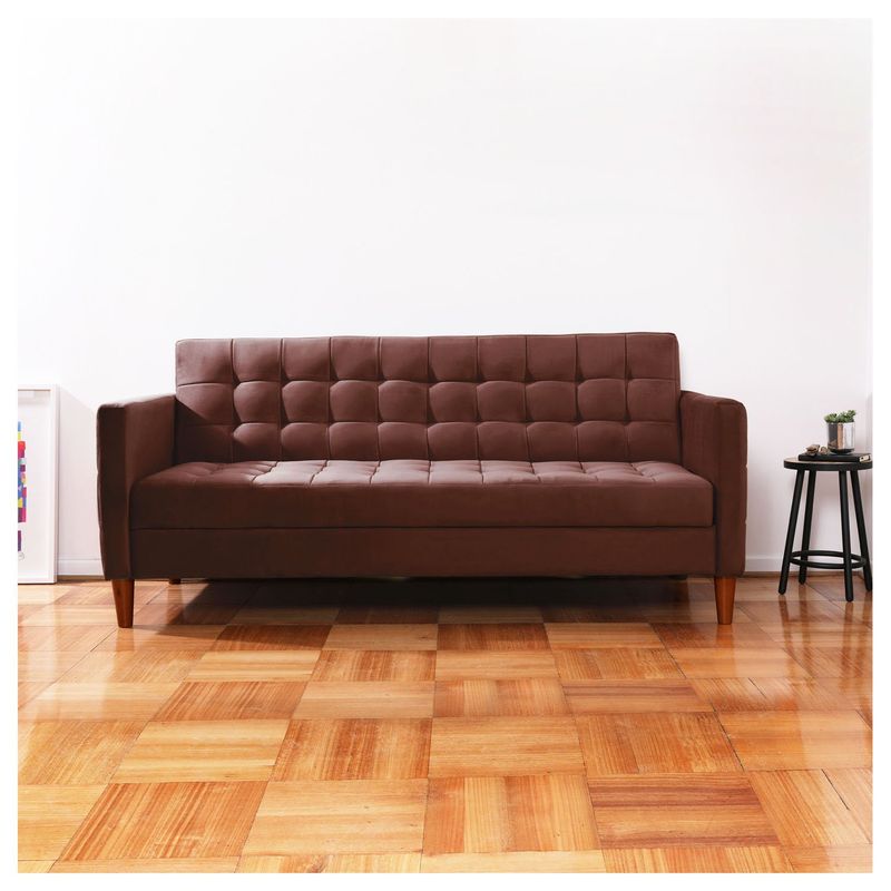 LATAM HOME - Sofá Cama Latam Home Genova 3 Cuerpos Tela Velvet