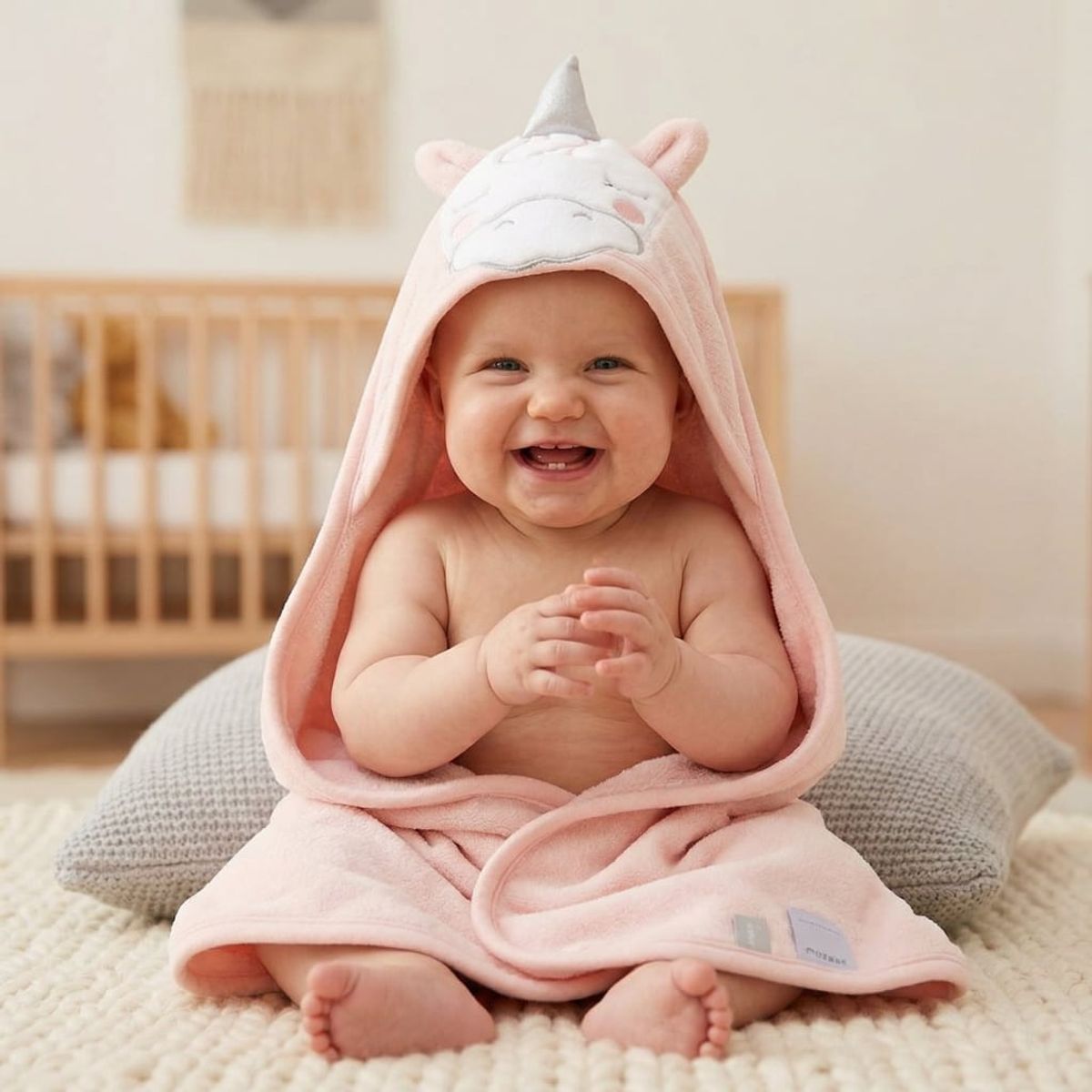 INFANTI - Toalla con Capucha para Bebé INFANTI Unicornio