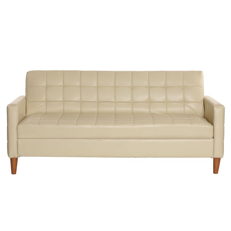 LATAM HOME - Futón Sofá Cama Latam Home Genova PU Beige 3 Cuerpos
