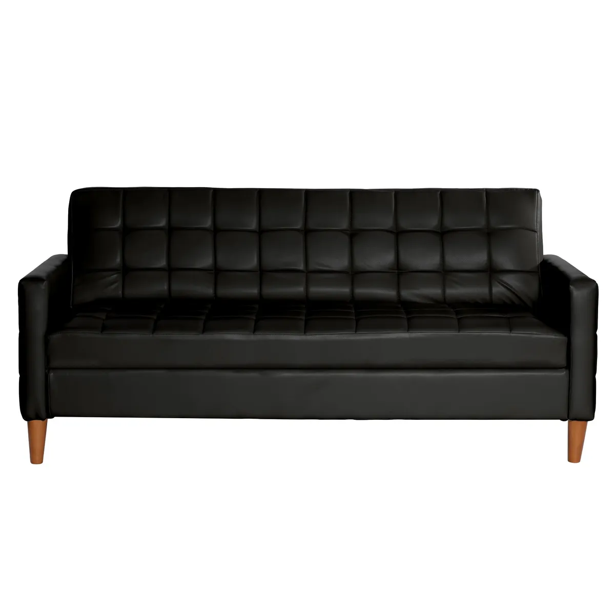 LATAM HOME - Futón Sofá Cama Genova PU Negro