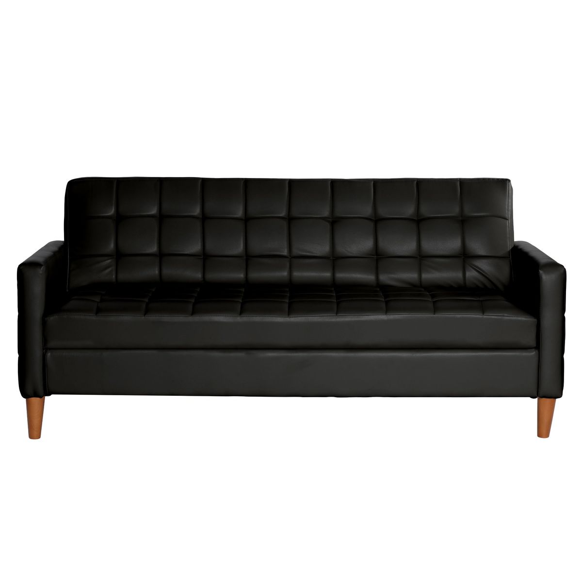 LATAM HOME - Futón Sofá Cama Genova PU Negro