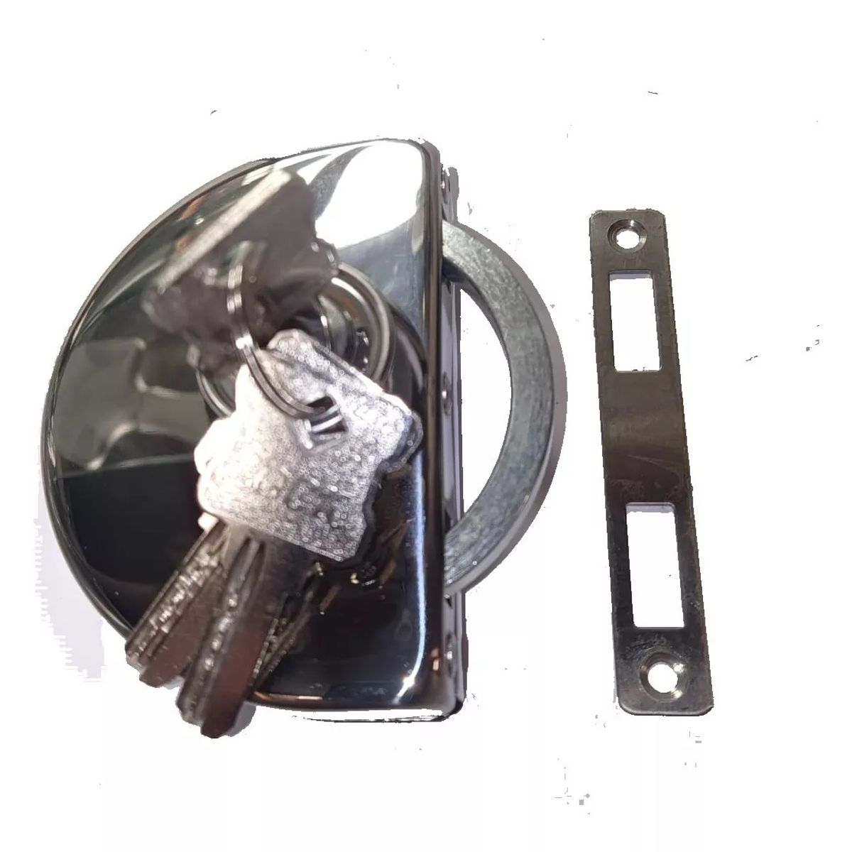 GENERICO - Cerradura Puerta Vidrio  A Muro O Piso De 8 A 12 mm