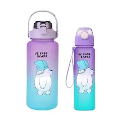 GENERICO - Pack 2 Botellas Agua Motivacional De 2 Litros Y 900ml Osos