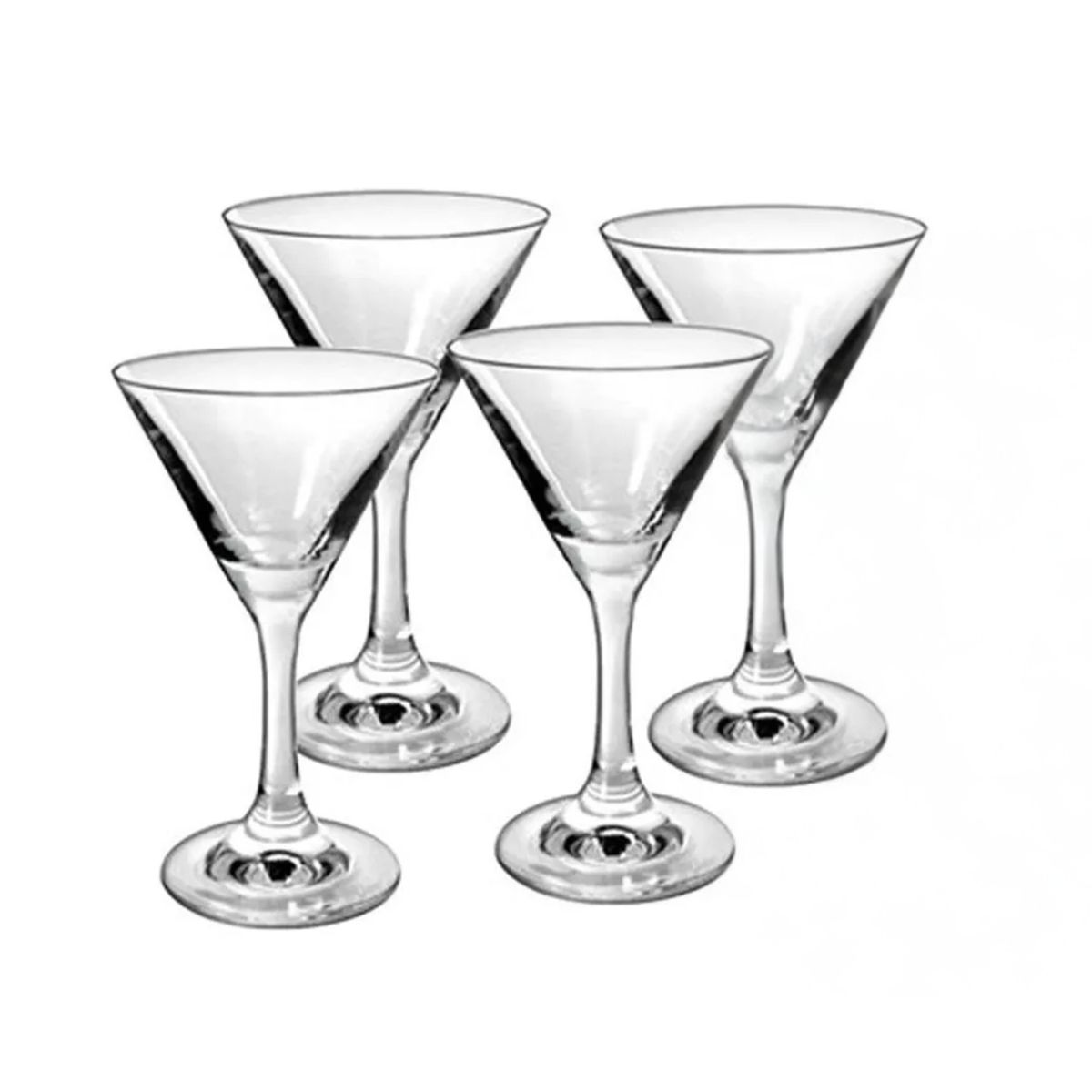 GENERICO - Set 4 Copas Vidrio Cocktail Martini Cristar 274cc