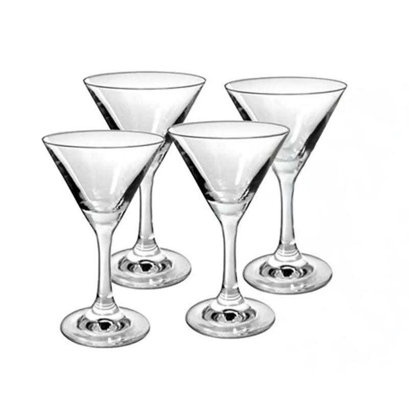 GENERICO - Set 4 Copas Vidrio Cocktail Martini Cristar 274cc