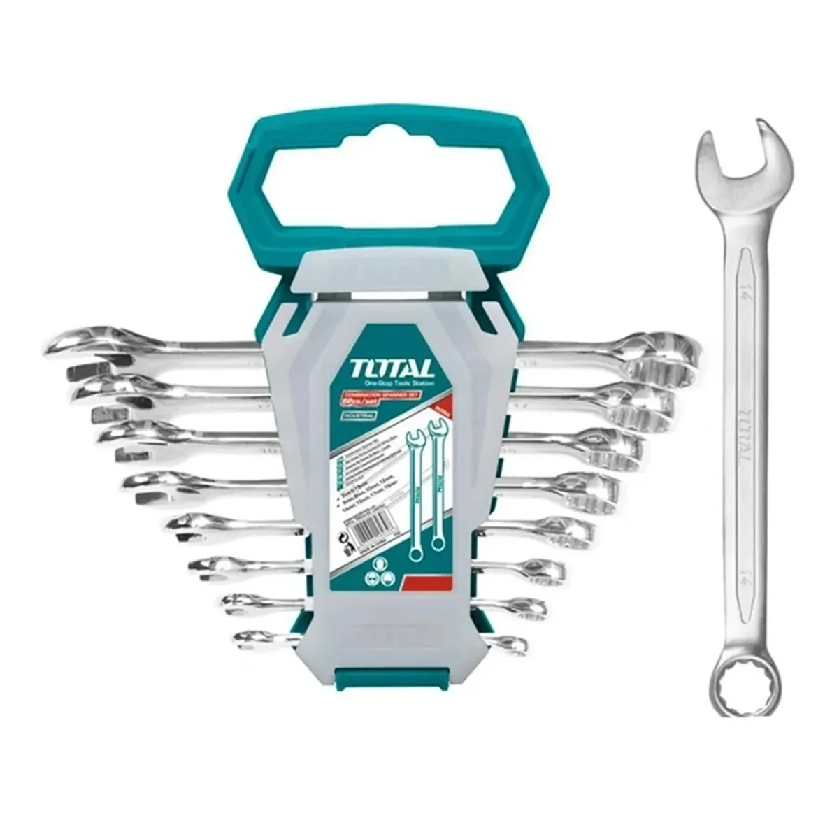 TOTAL TOOLS - Juego De Llaves Punta Corona 6-19mm 8 Piezas