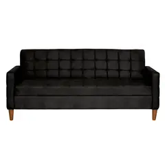 LATAM HOME - Sofá Cama Genova 3 Cuerpos Negro