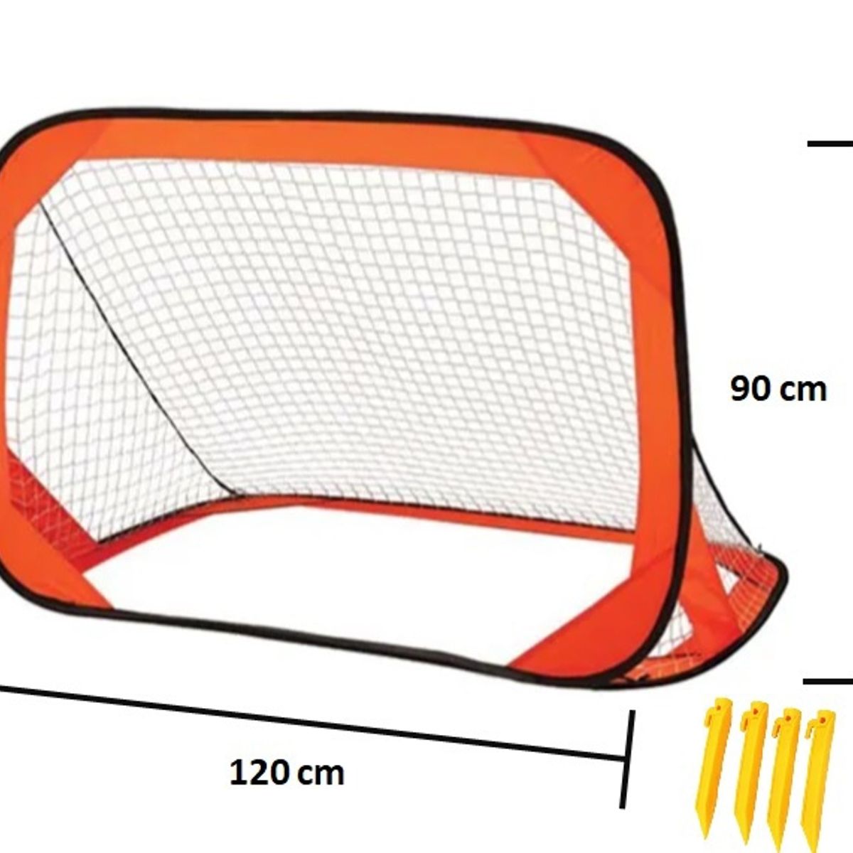 GENERICO - Arco de fútbol autoarmable plegable con bolso Naranjo