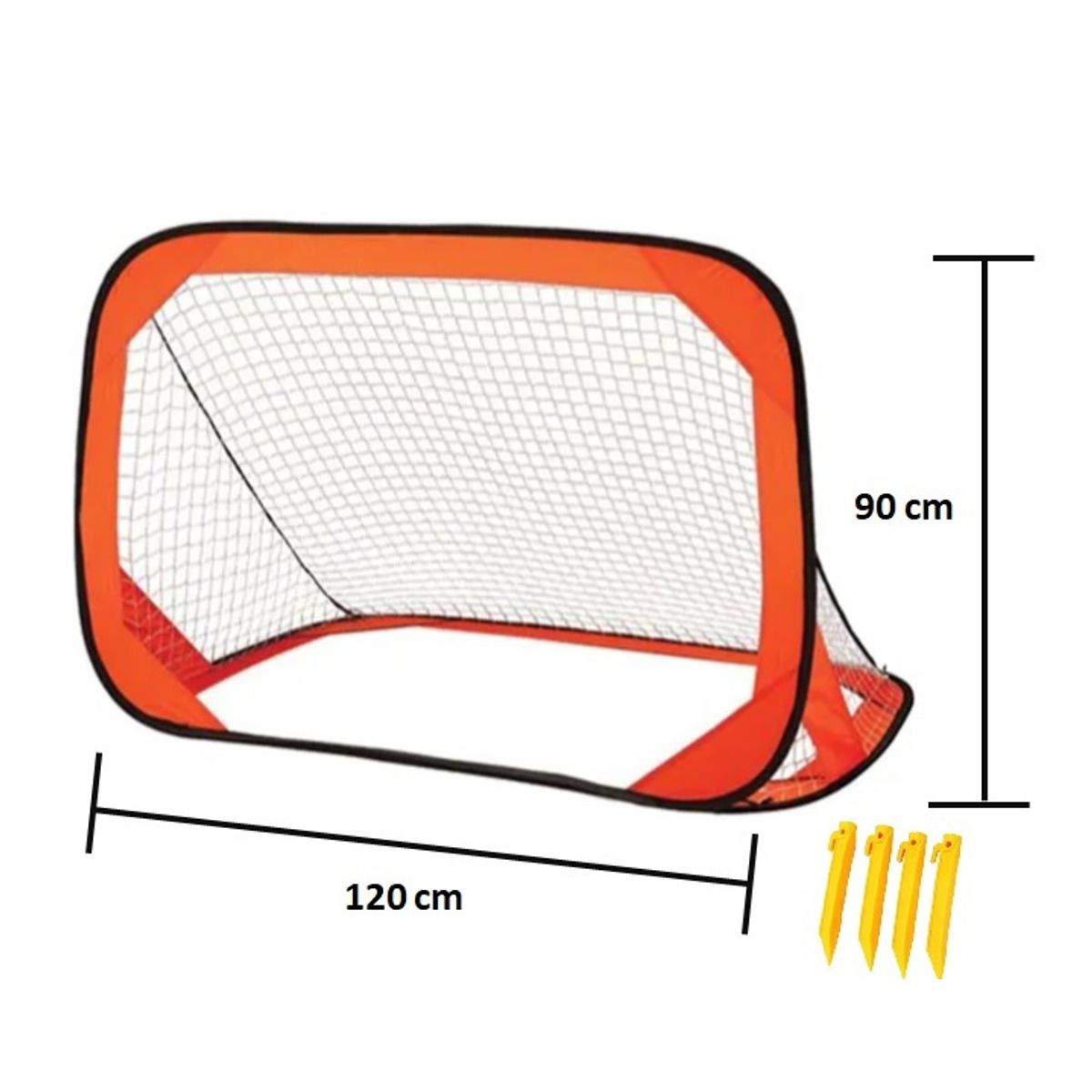 GENERICO - Arco de fútbol autoarmable plegable con bolso Naranjo