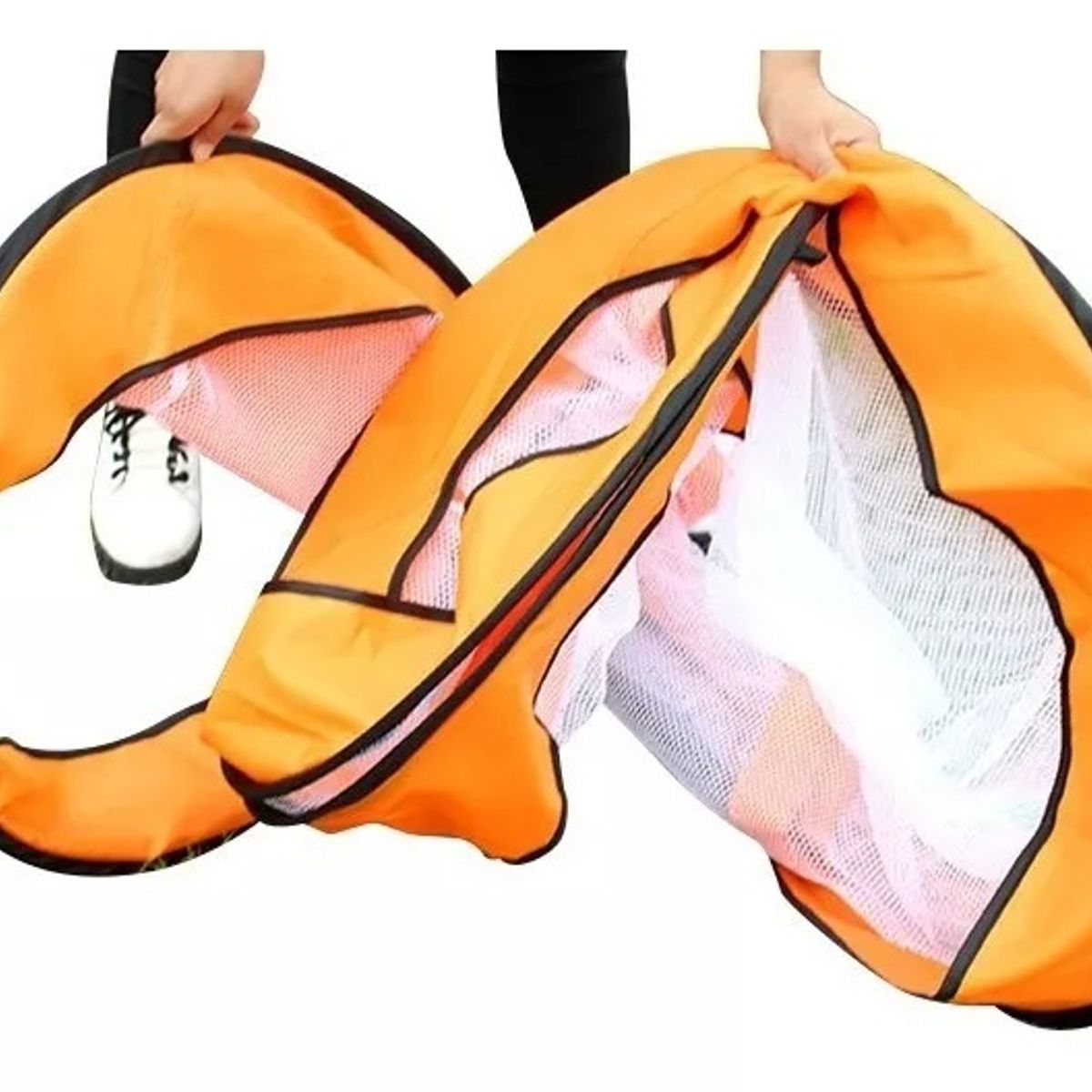 GENERICO - Arco de fútbol autoarmable plegable con bolso Naranjo