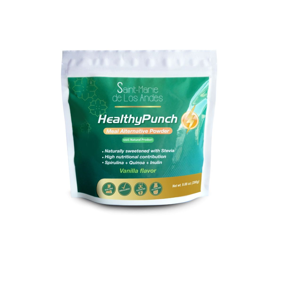 SAINT MARIE DE LOS ANDES - Cápsulas de Colágeno Tipos I II III V X  VitC + SPIRULINA. QUINOA. INULINA