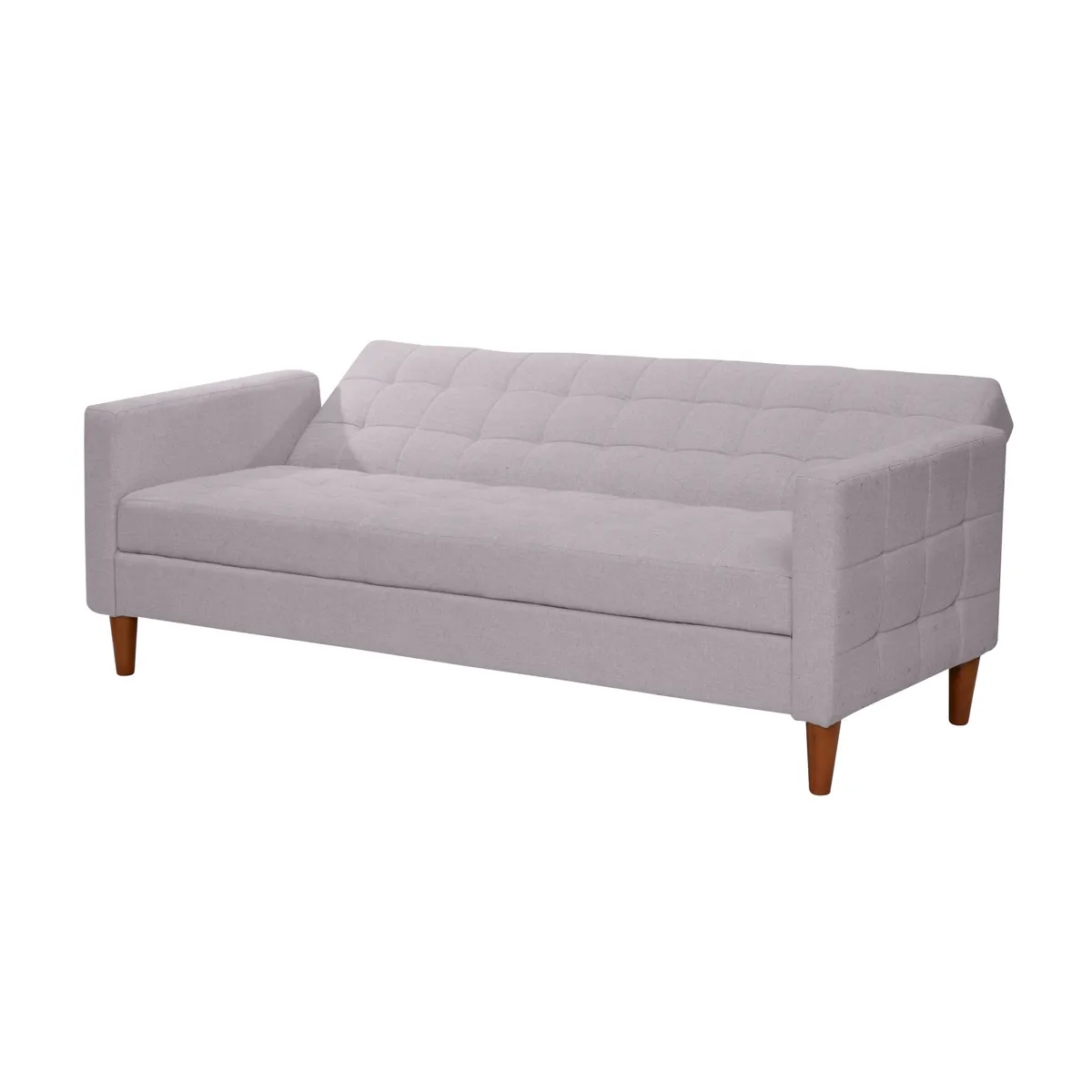LATAM HOME - Futón Sofá Cama Genova Lino Gris Claro