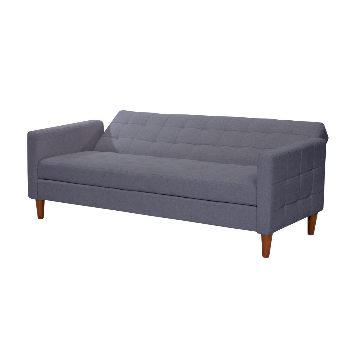 LATAM HOME - Futón Sofá Cama Genova Lino Gris Oscuro