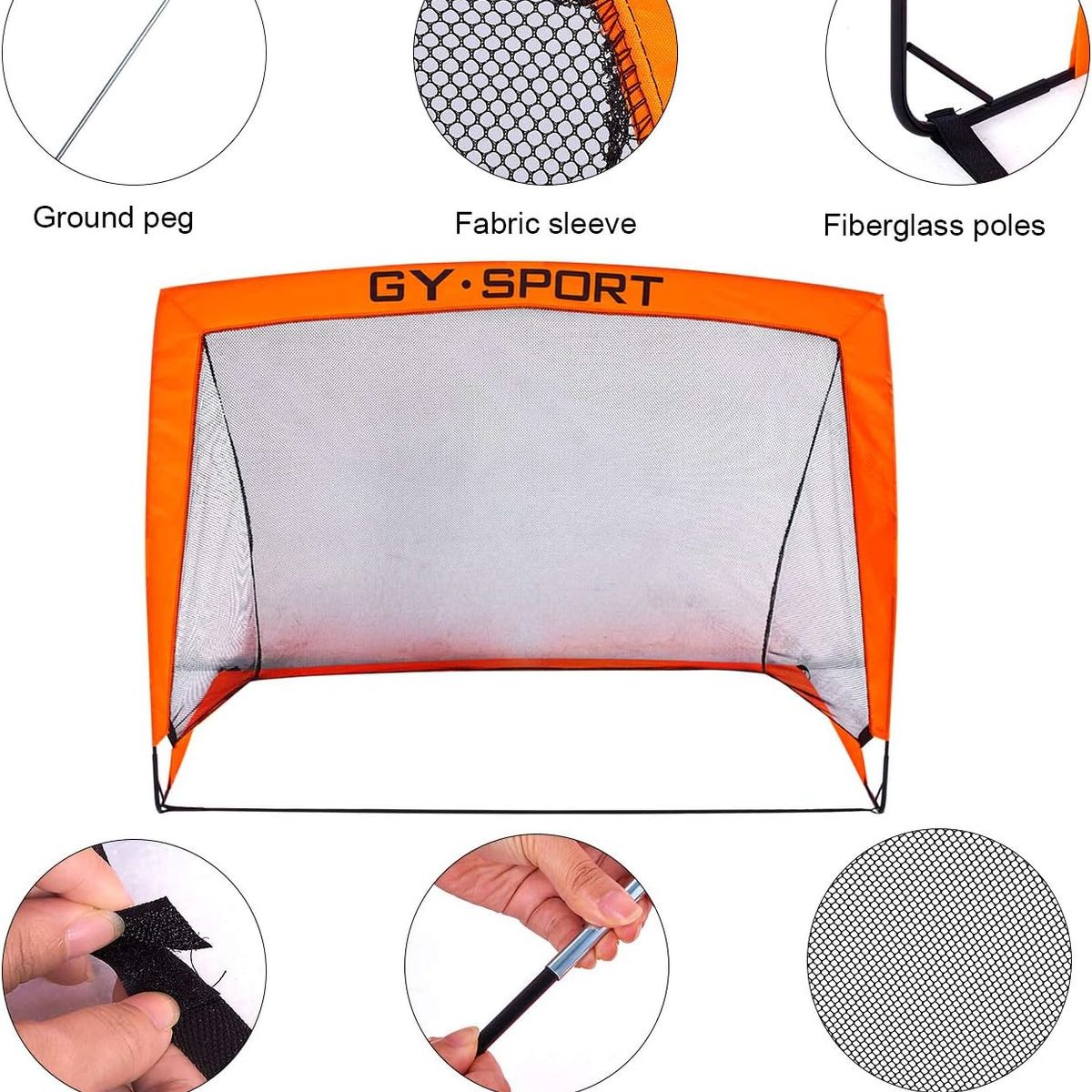 GENERICO - Arco de fútbol plegable con Bolso de Transporte