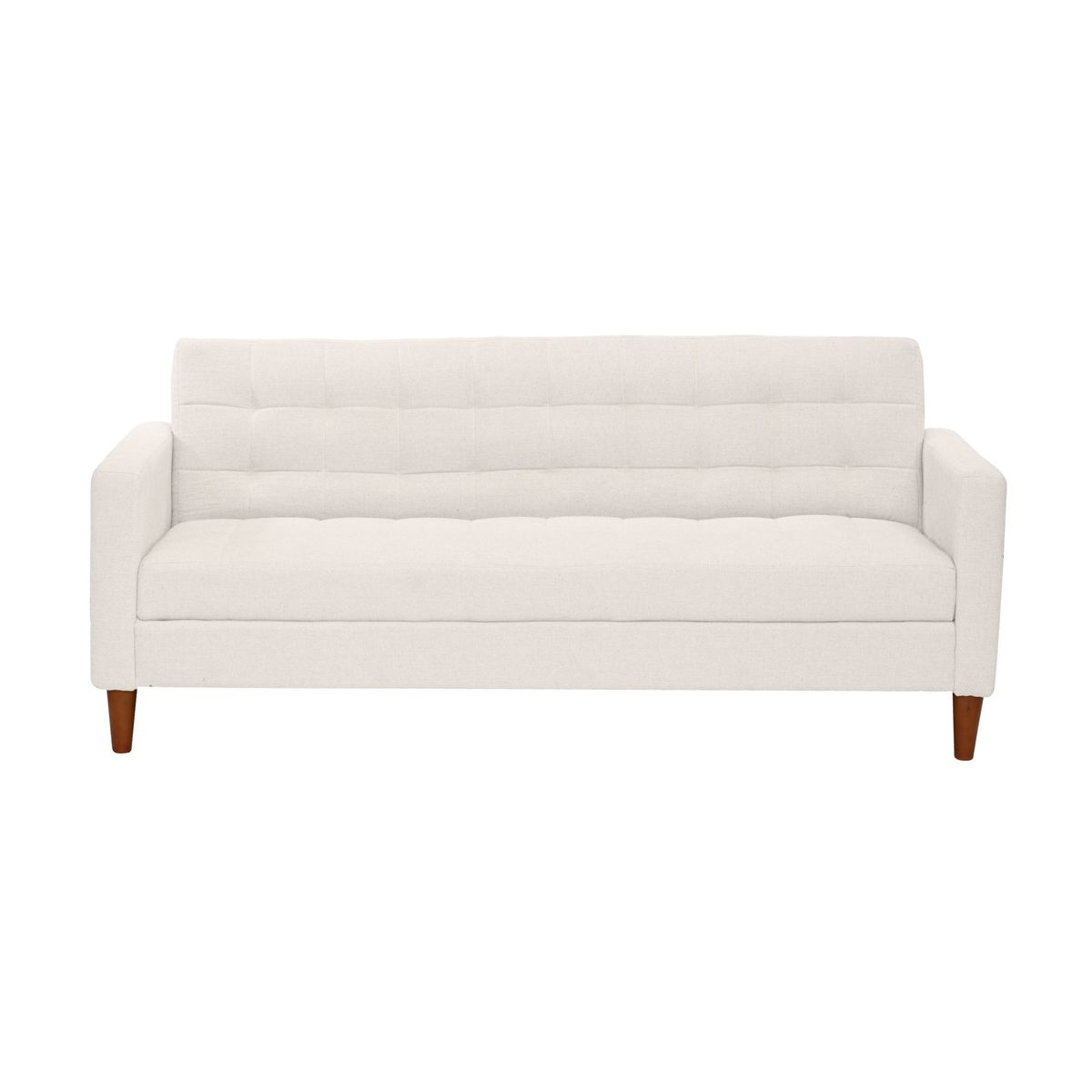 LATAM HOME - Futón Sofá Cama Genova Lino Blanco