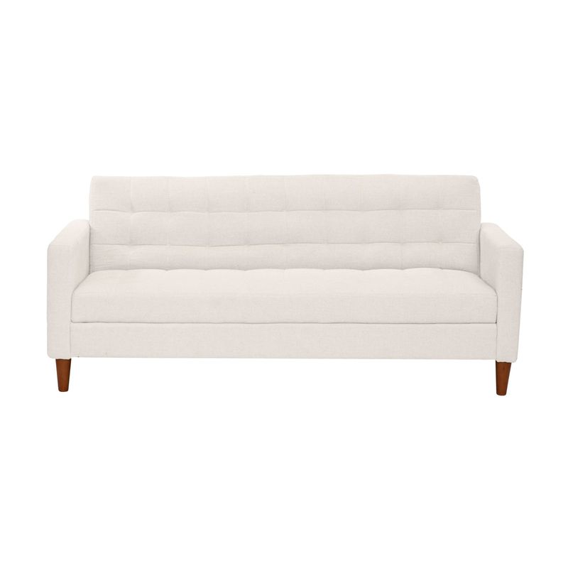 LATAM HOME - Futón Sofá Cama Genova Lino Blanco