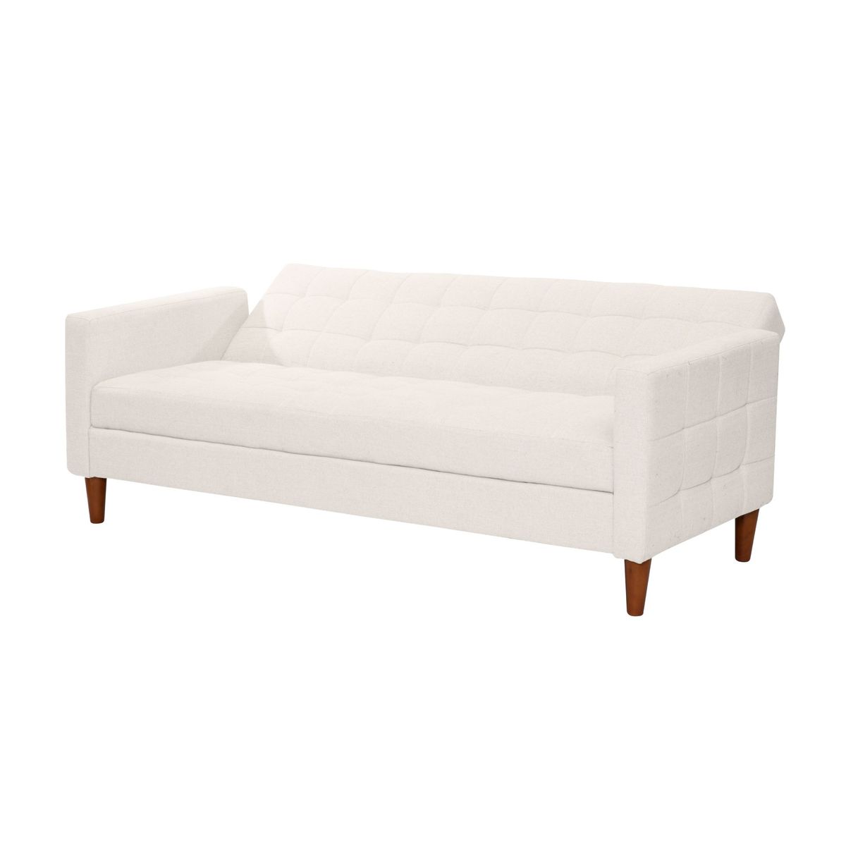 LATAM HOME - Futón Sofá Cama Genova Lino Blanco